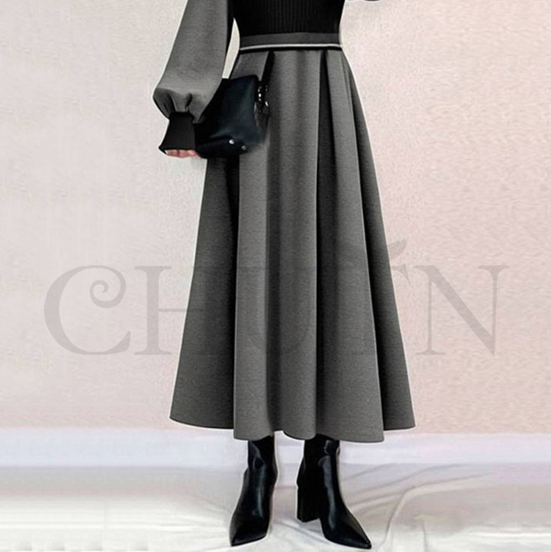 秋服ロングニットワンピースセーターニットワンピース