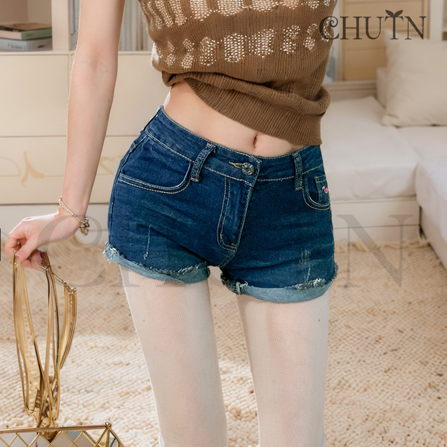 デニムパンツ ロールアップショートパンツ ワイドパンツ デニム