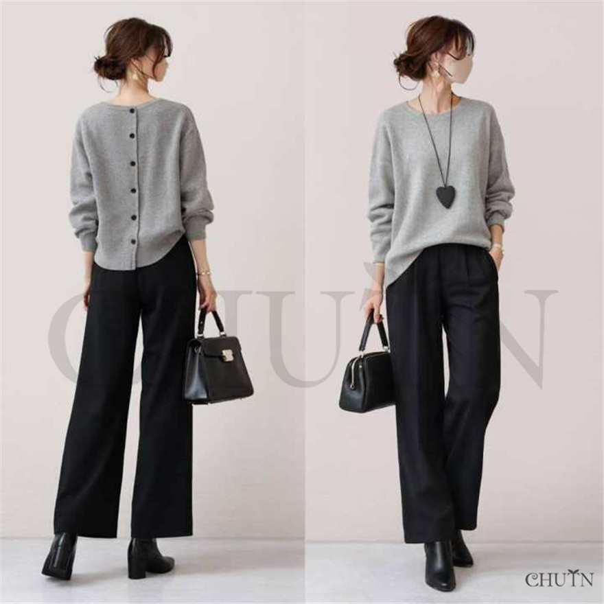 春服スーツセットアップ トップス+パンツ 2点セット 長袖不規則な秋