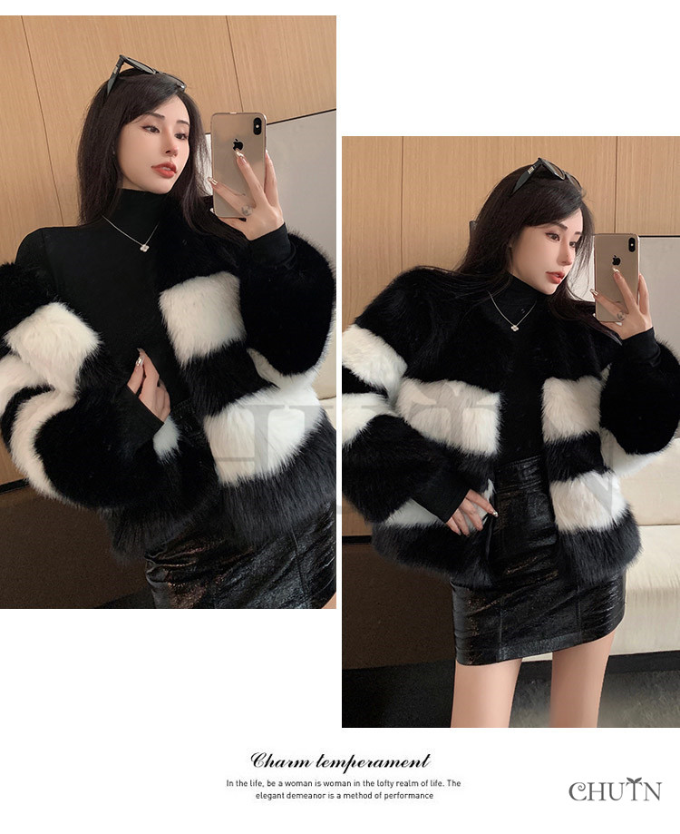 秋冬白ファーコート 毛皮コート レディースフェイクファー暖かいョート