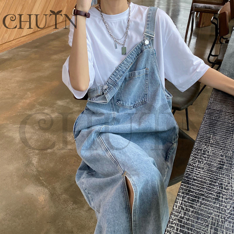 【パピコ】CUNE デニム　サロペット　スカート　ジャンバースカートS CHUTNサロペットスカート40代 デニムワンピース30代 ジャンパー