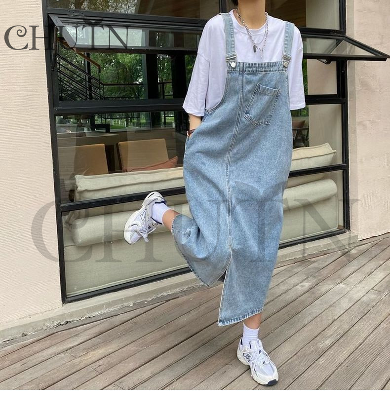 CHUTNサロペットスカート40代 デニムワンピース30代 ジャンパー