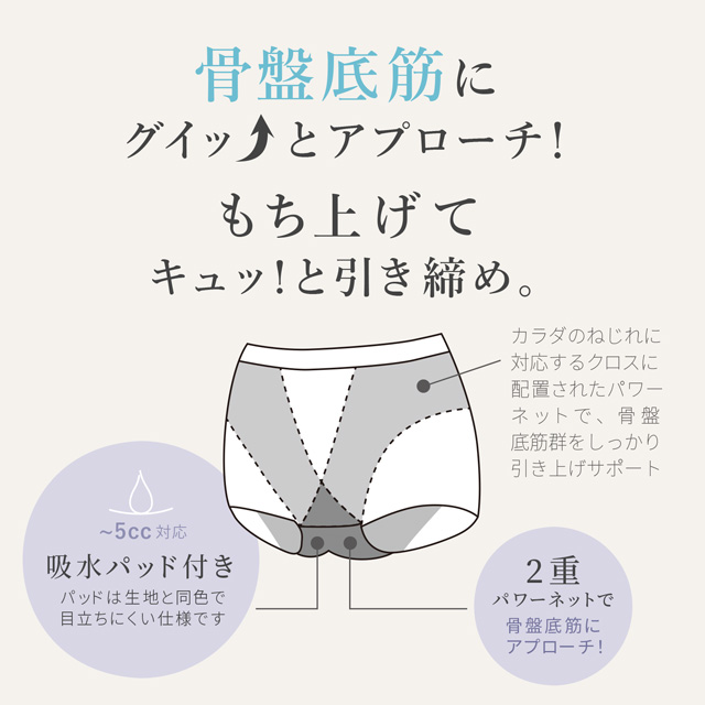 ●15日まで/10%OFFクーポン付●骨盤底筋サポート ショーツ レディース 下着 尿漏れ 綿 コットン 大きいサイズ 吸水 クロスで引き上げ グッズ  産後 頻尿 深履き