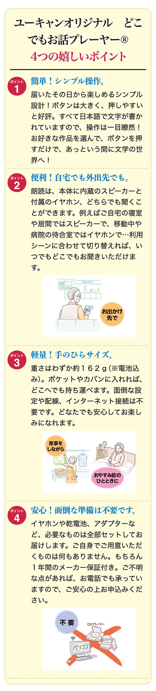 聞いて楽しむ日本の名作 どこでもお話プレーヤー 