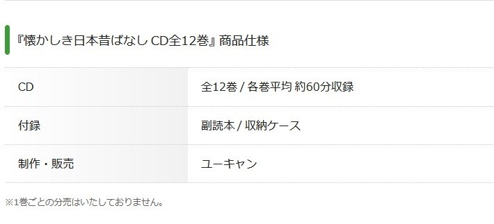 懐かしき日本昔ばなし CD全12巻