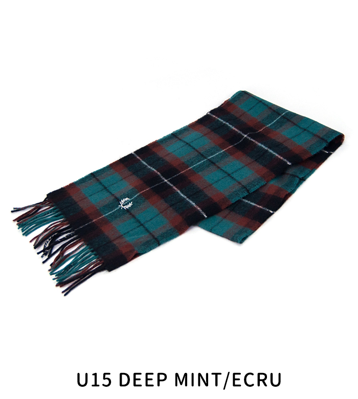 ②【新品】FRED PERRY　ラムズウールタータンスカーフ SALE】フレッドペリー FRED PERRY ラムズウールタータンスカーフ