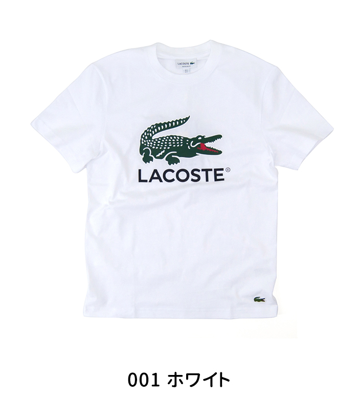 LACOSTE メンズ ワニロゴグラフィックプリントTシャツ(TH6396-99)(2024SS) ...