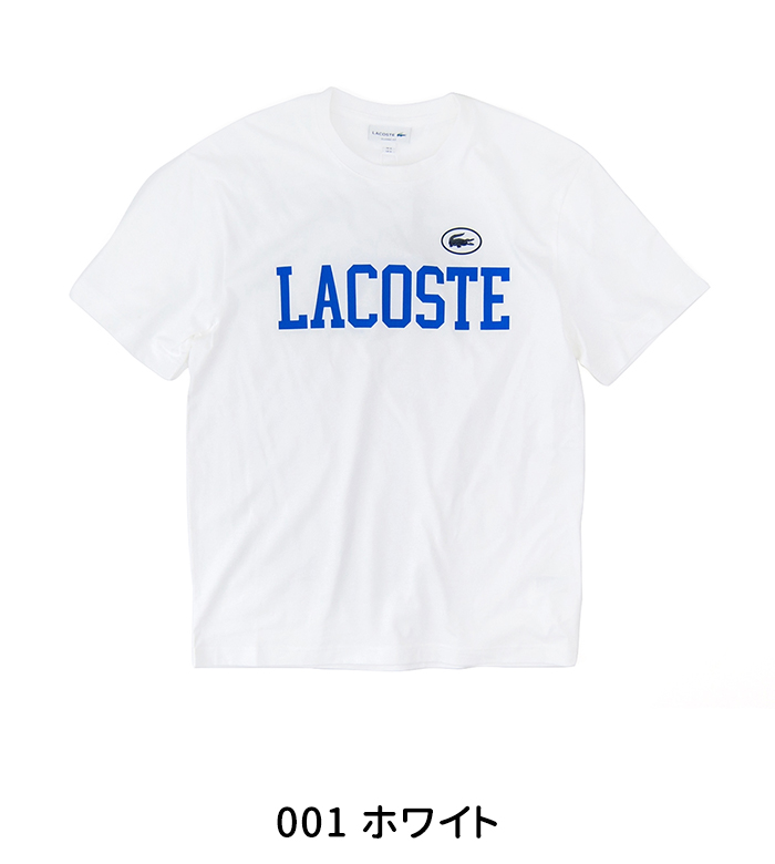 LACOSTE ラコステ メンズ カレッジプリントTシャツ(TH7411-99)(2024SS)