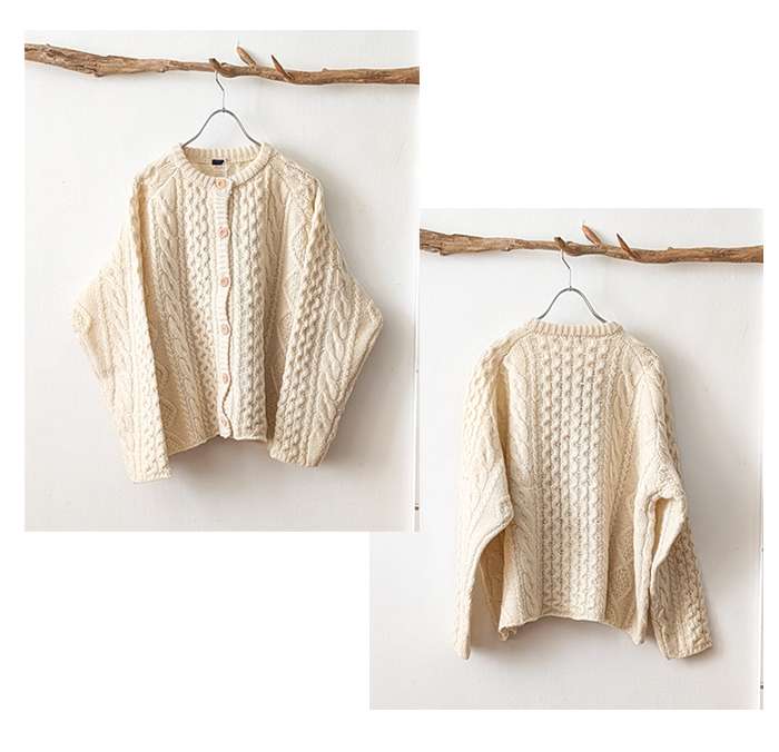 ICHI（イチ） シェットランドウールニットカーディガン レディース