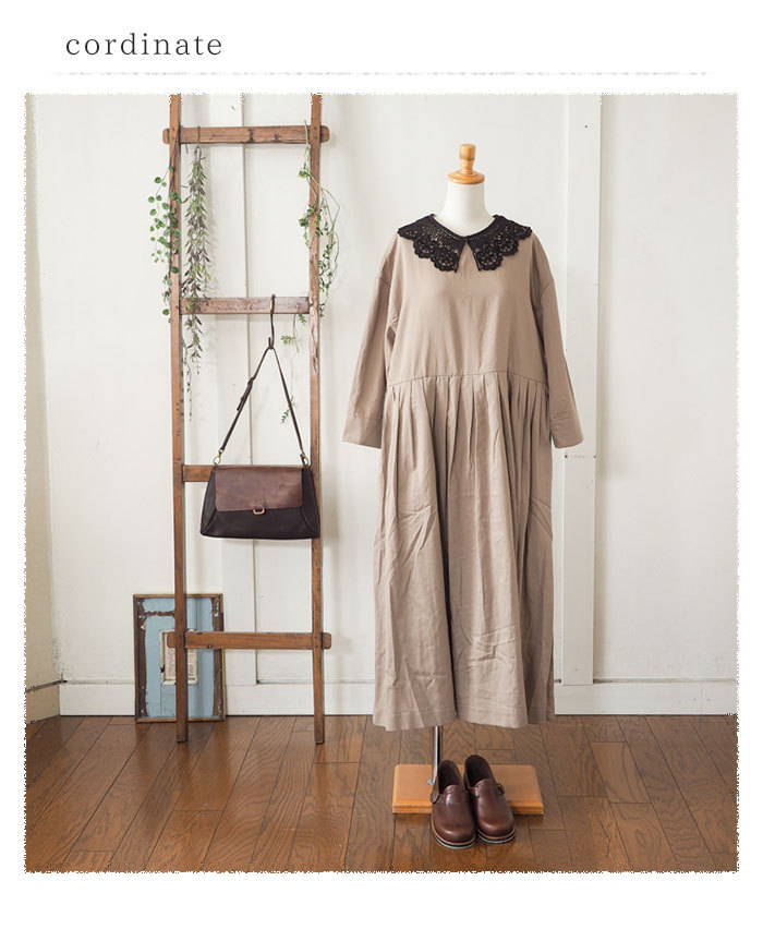 ATELIER EQUAL TUTIE ツチエ 襟レースウエストギャザー
