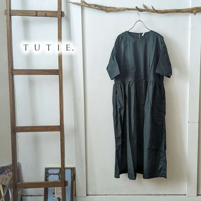 新品　TUTIE.チュニックワンピース TUTIE. (ツチエ) | コットンツイルタックチュニック (orange