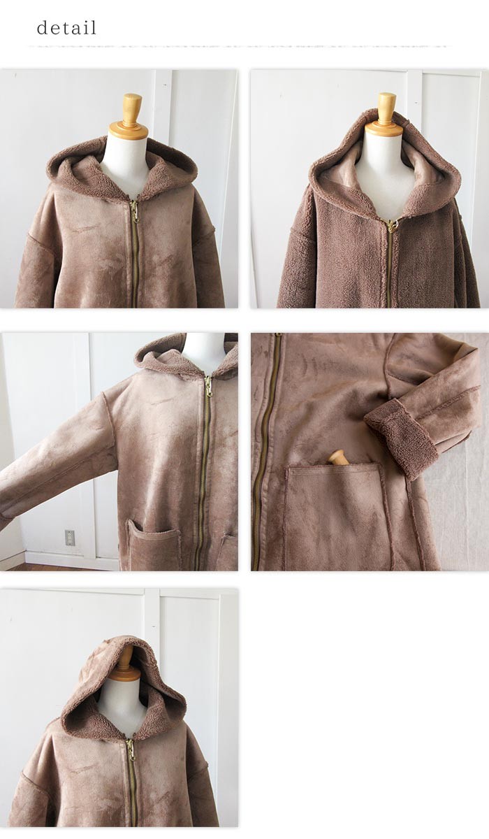 nonnative ブラウン スエード ムートンコート リアルファー2wayムートンジャケット（ムートンコート）｜SMILE ORCHID