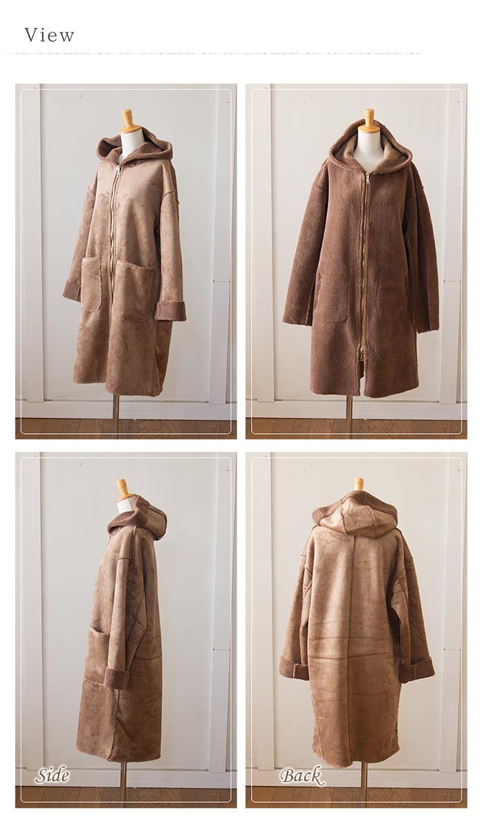 nonnative ブラウン スエード ムートンコート リアルファー2wayムートンジャケット（ムートンコート）｜SMILE ORCHID