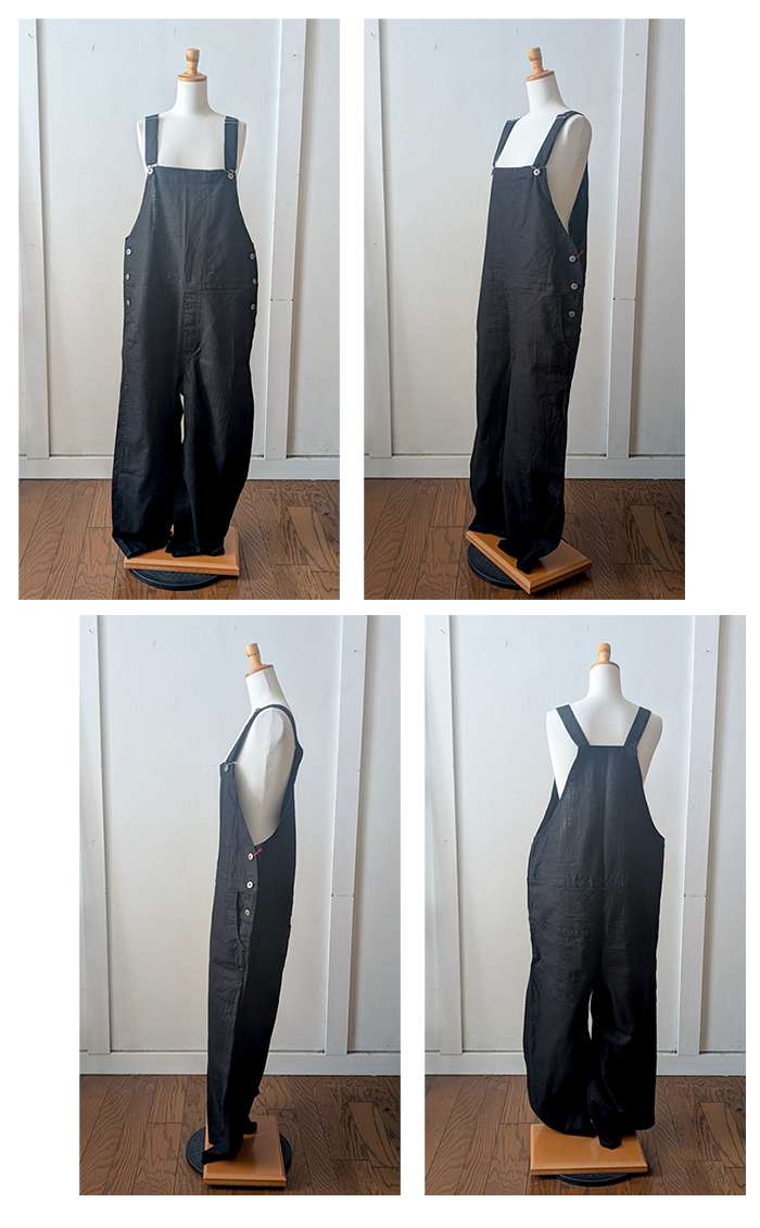 新品 YARRA ヤラ ⿻ コットンリネン サロペットパンツ 柔らか ナチュラル YARRA ヤラ リネンサロペットパンツ 麻100% 肩紐調節可 ワイド
