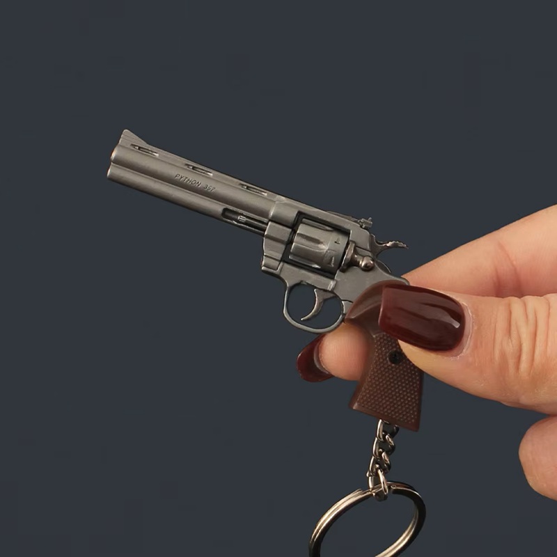 メタル製】1／3 ミニチュア python357 キーホルダー メタル製