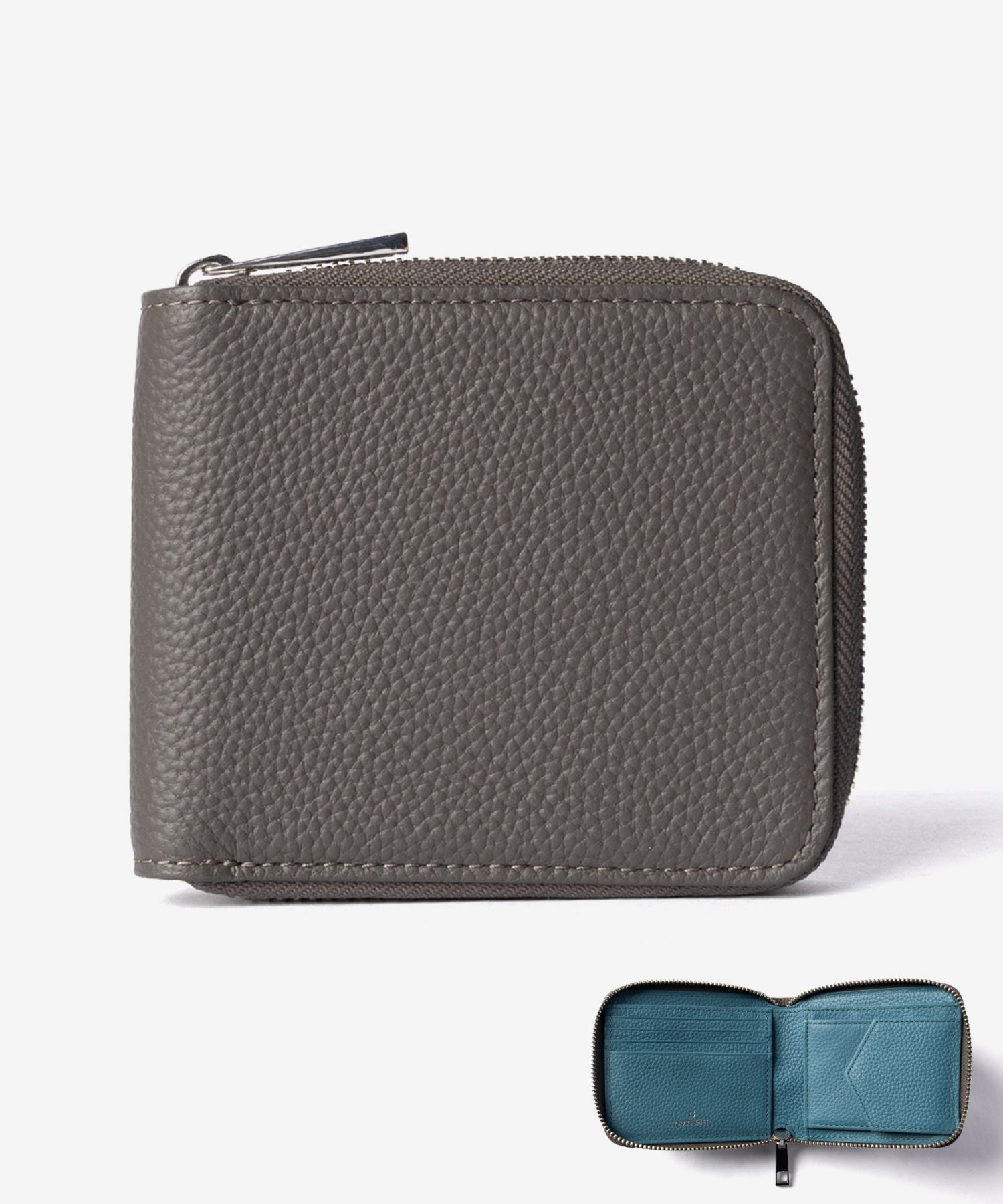 【名入れ】ギオネ GUIONNET DRYGRAIN ZIP WALLET ドライグレイン ジップウォレット PG508 ラウンドジップ 二つ折り財布 レザー ユニセックス 財布 | GUIONNET | 17