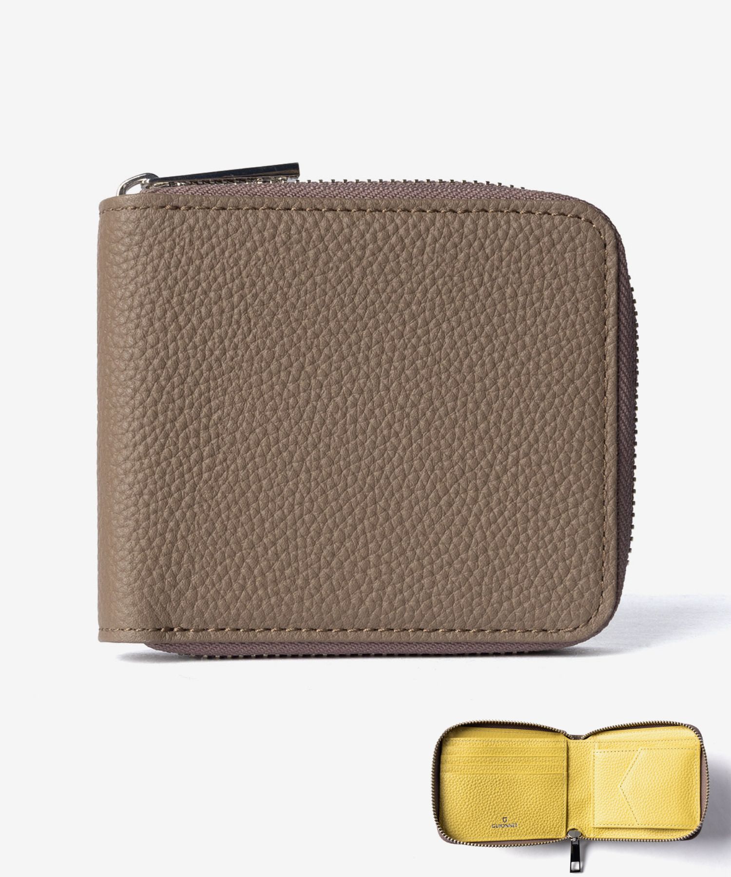 【名入れ】ギオネ GUIONNET DRYGRAIN ZIP WALLET ドライグレイン ジップウォレット PG508 ラウンドジップ 二つ折り財布 レザー ユニセックス 財布 | GUIONNET | 19
