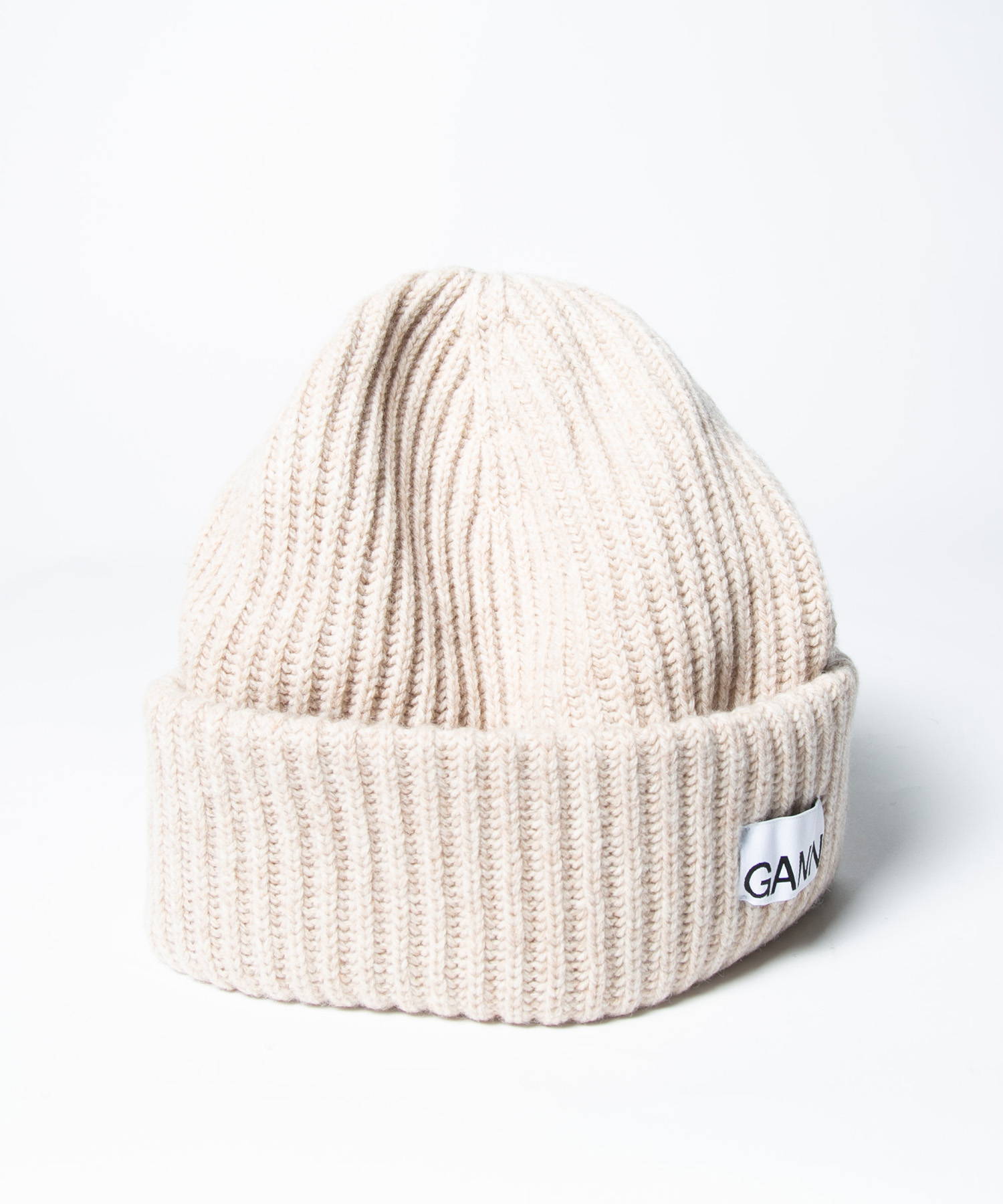 GANNI ガニー A4429 5789 ビーニー帽 レディース リブ編み