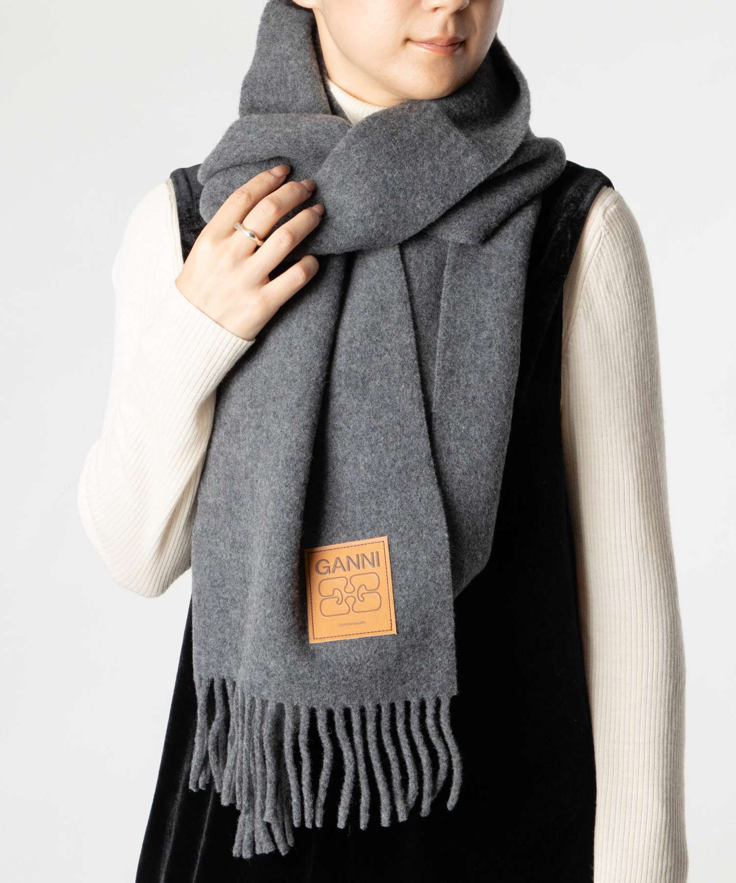 GANNI（ガニー） GANNI Wool Scarf ウールスカーフ A6931 5959 A6932