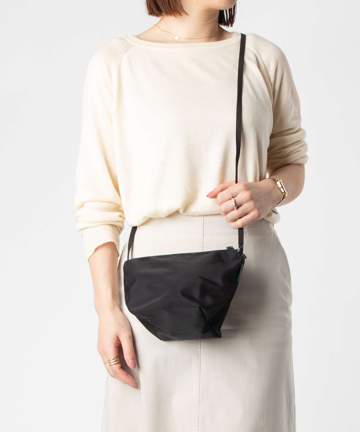 Herve Chapelier エルベシャプリエ Shoulder bag square bottom