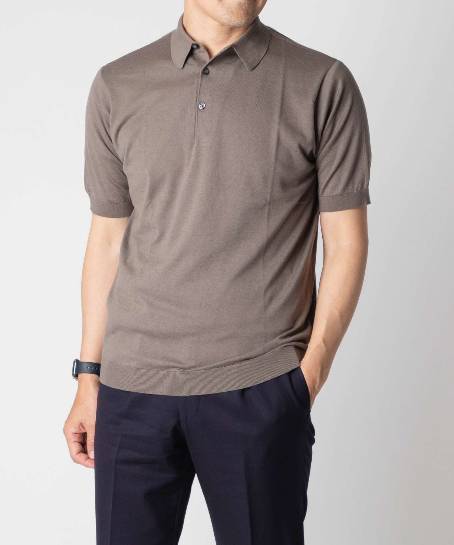 JOHN SMEDLEY ジョンスメドレー 半袖ポロシャツ グレー系 M 定番 ジョンスメドレー JOHN SMEDLEY エイドリアン 半袖ポロシャツ 20