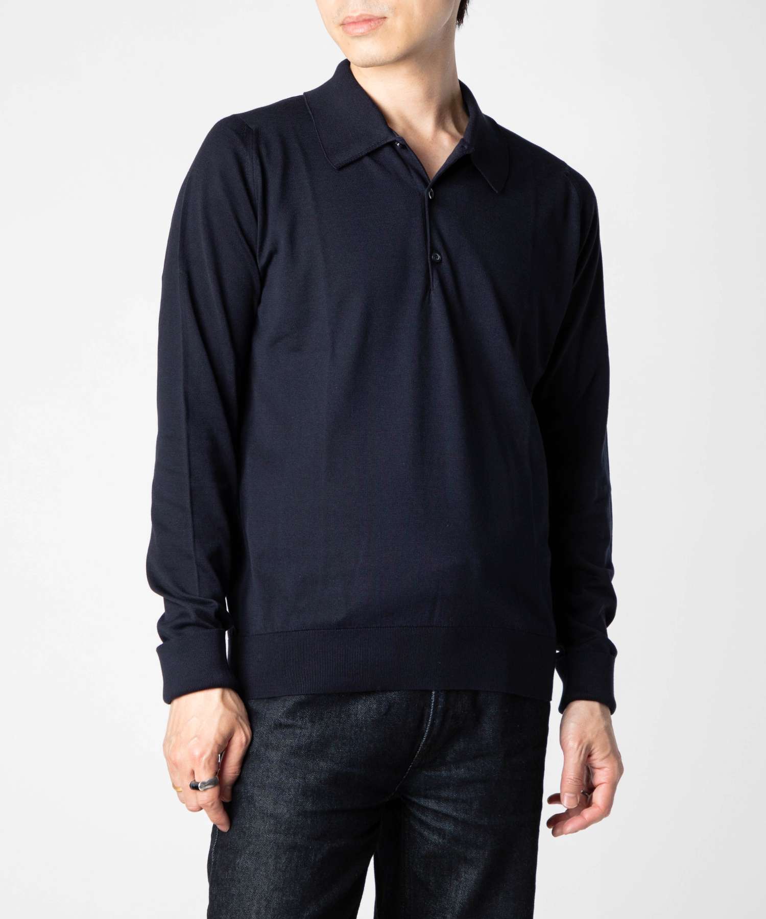 ジョンスメドレー JOHN SMEDLEY FINCHLEY フィンチリー EASY FIT 30G イージー フィット ポロシャツ ニット 長袖 メンズ トップス 爆買の画像