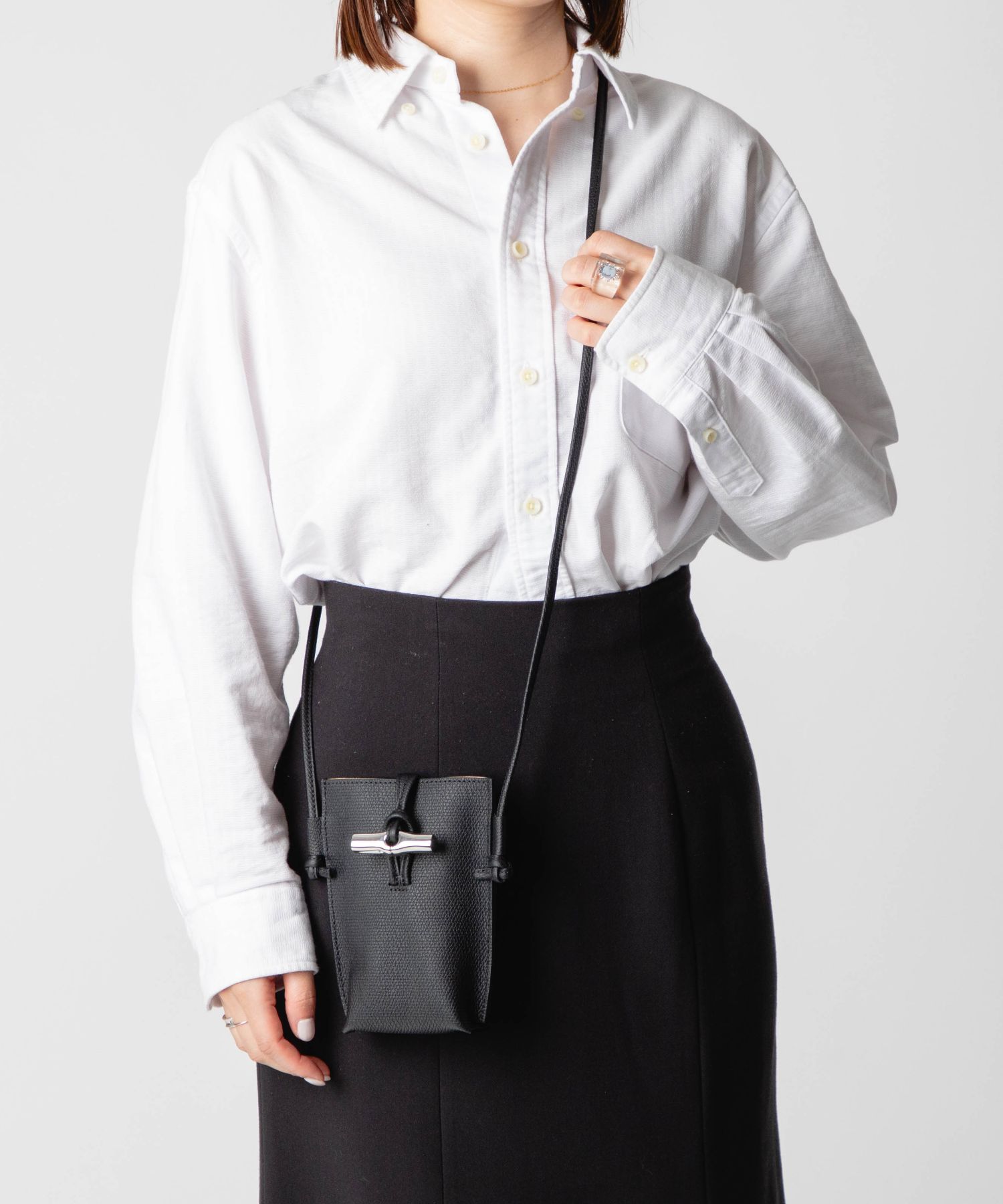 ロンシャン LONGCHAMP Le Roseau ル ロゾ Phone case スマートフォンケース フラップ付き 34180 HFP ショルダーバッグ レディース バッグ | LONGCHAMP | 01
