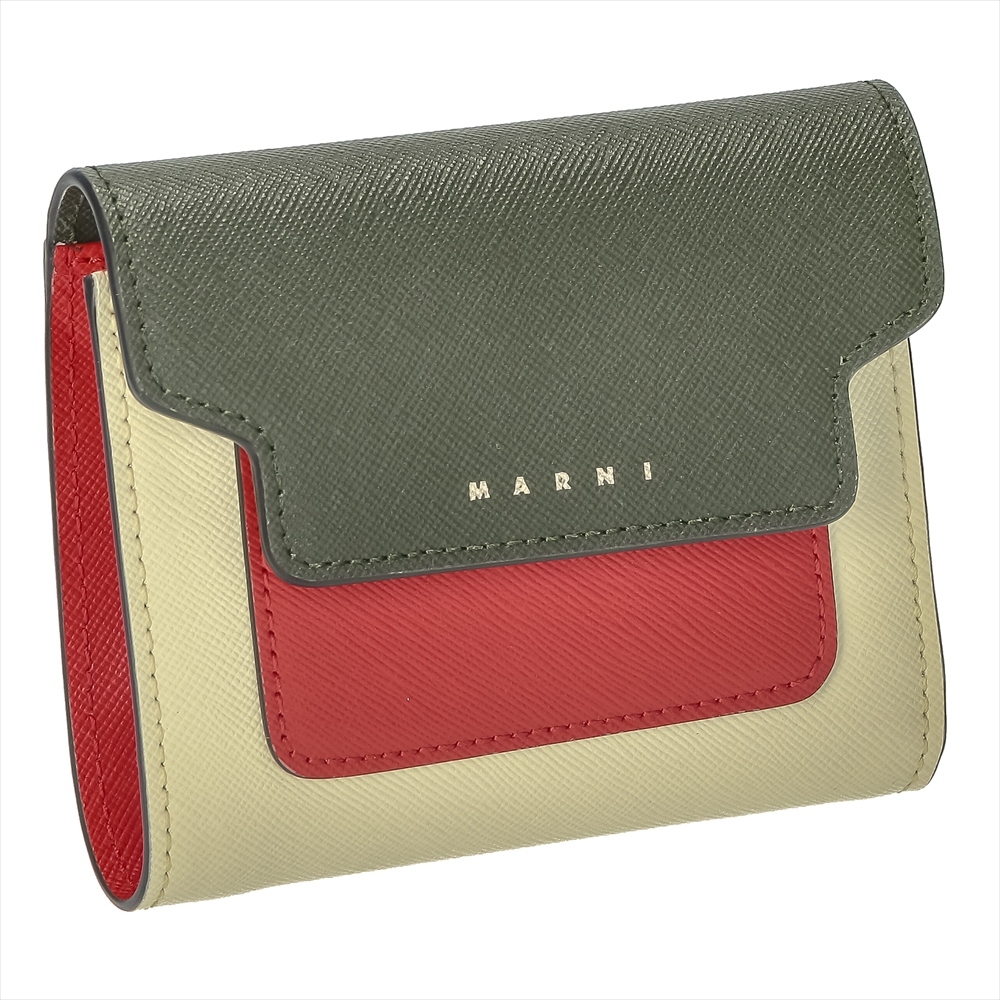 マルニ MARNI PFMO0052U0 LV520 三つ折り財布 レディース 財布 折財布 ミニ財布 レザー マルチカラー ウォレット プレゼント  ギフト