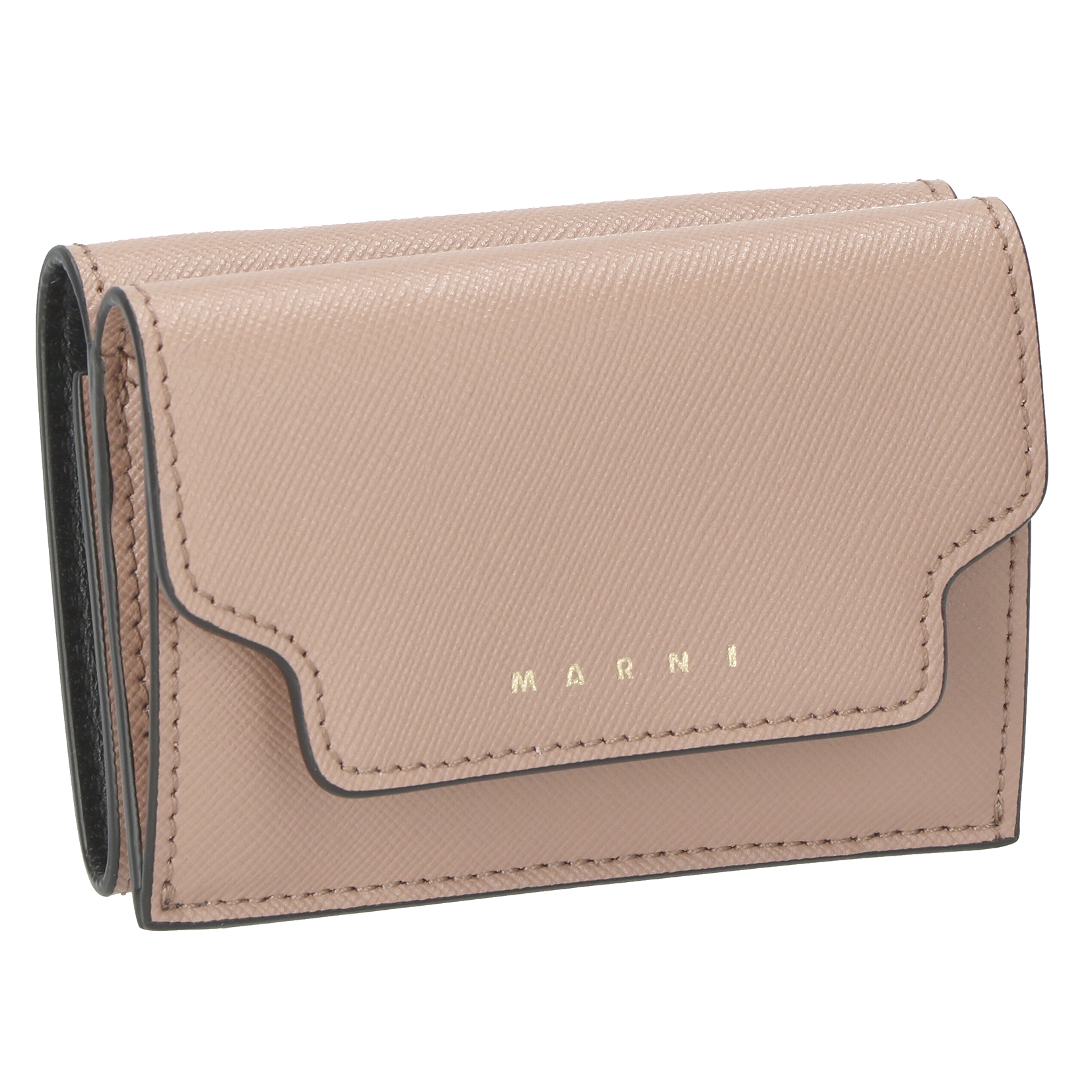 MARNI◇サフィアーノカーフスキン/トリフォードウォレット3つ折り財布