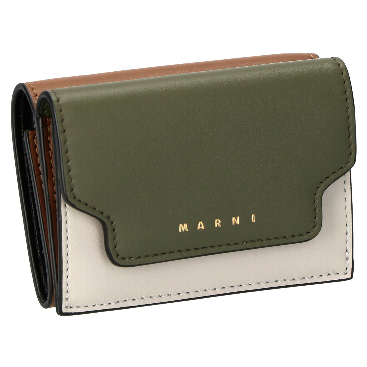 Marni マルニ カーフスキン 財布 バッグ 三つ折り コインケース ミニ財布-