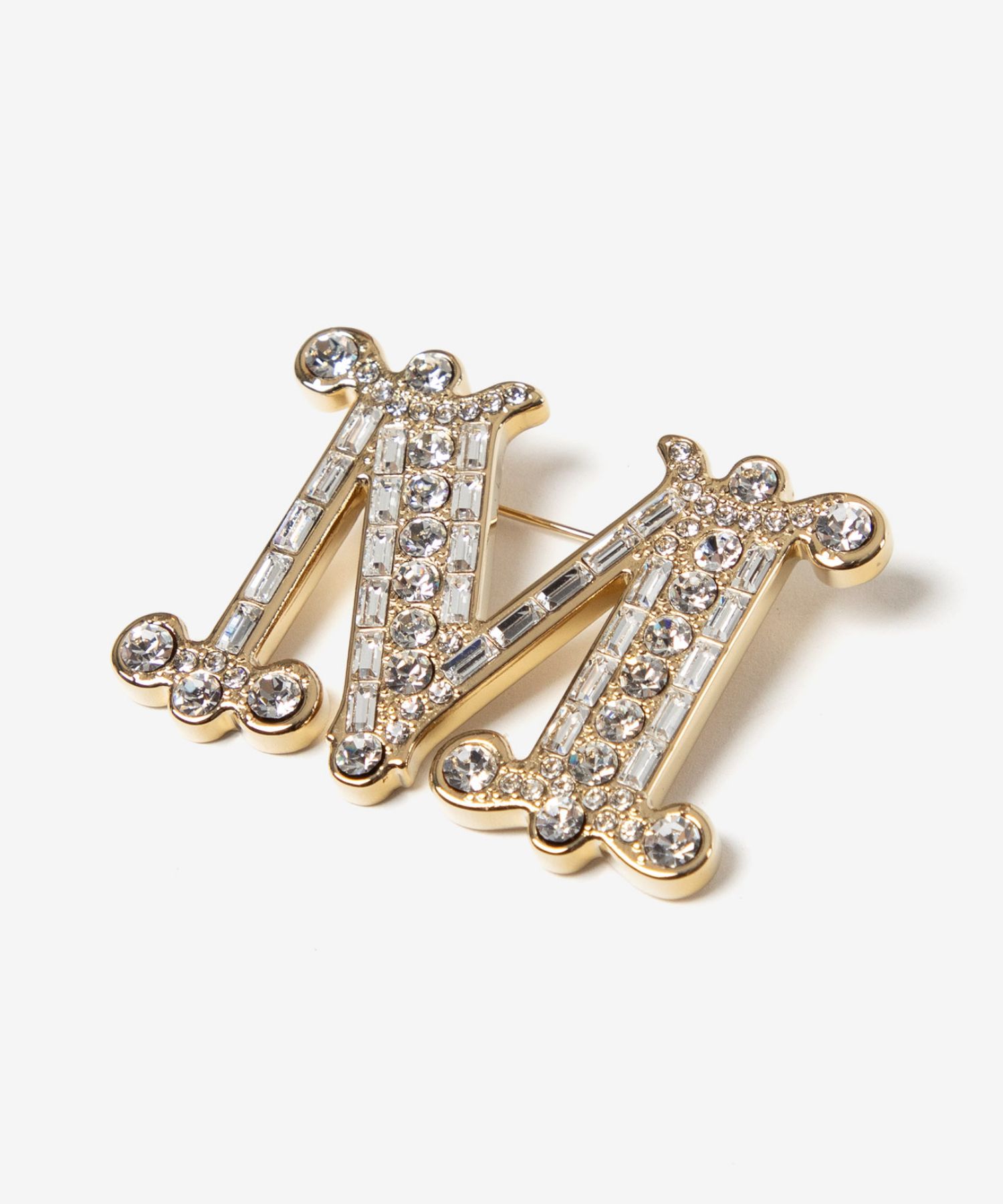マックスマーラ Max Mara BATH2 バス 2 Crystal-adorned Monogram brooch クリスタル アドーンド モノグラム ブローチ 2424756092600 レディース アクセ 爆買 | Max Mara | 01