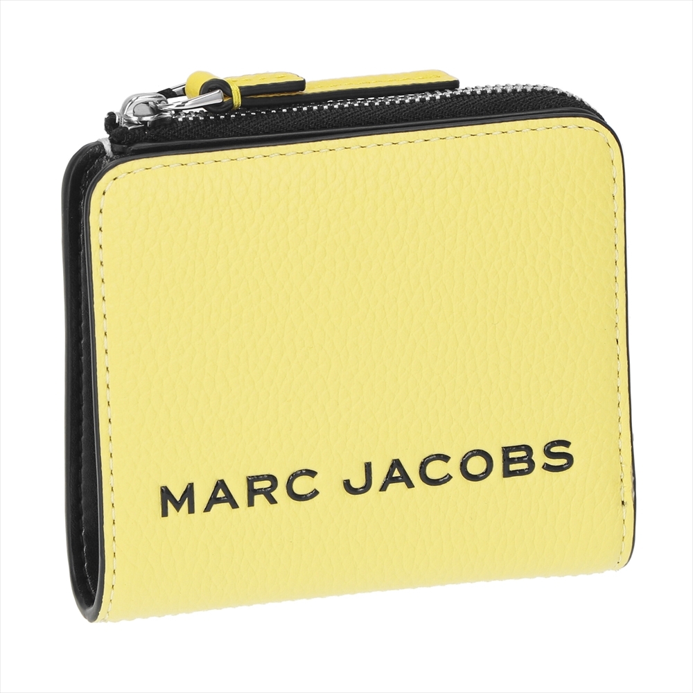 【本物保証】 超美品 マークジェイコブス MARC JACOBS シンプル ロゴ L字ファスナー折り財布 レザー ブラック MARC JACOBS（マーク・ジェイコブス） 【中古】MARC JACOBS 二つ折り