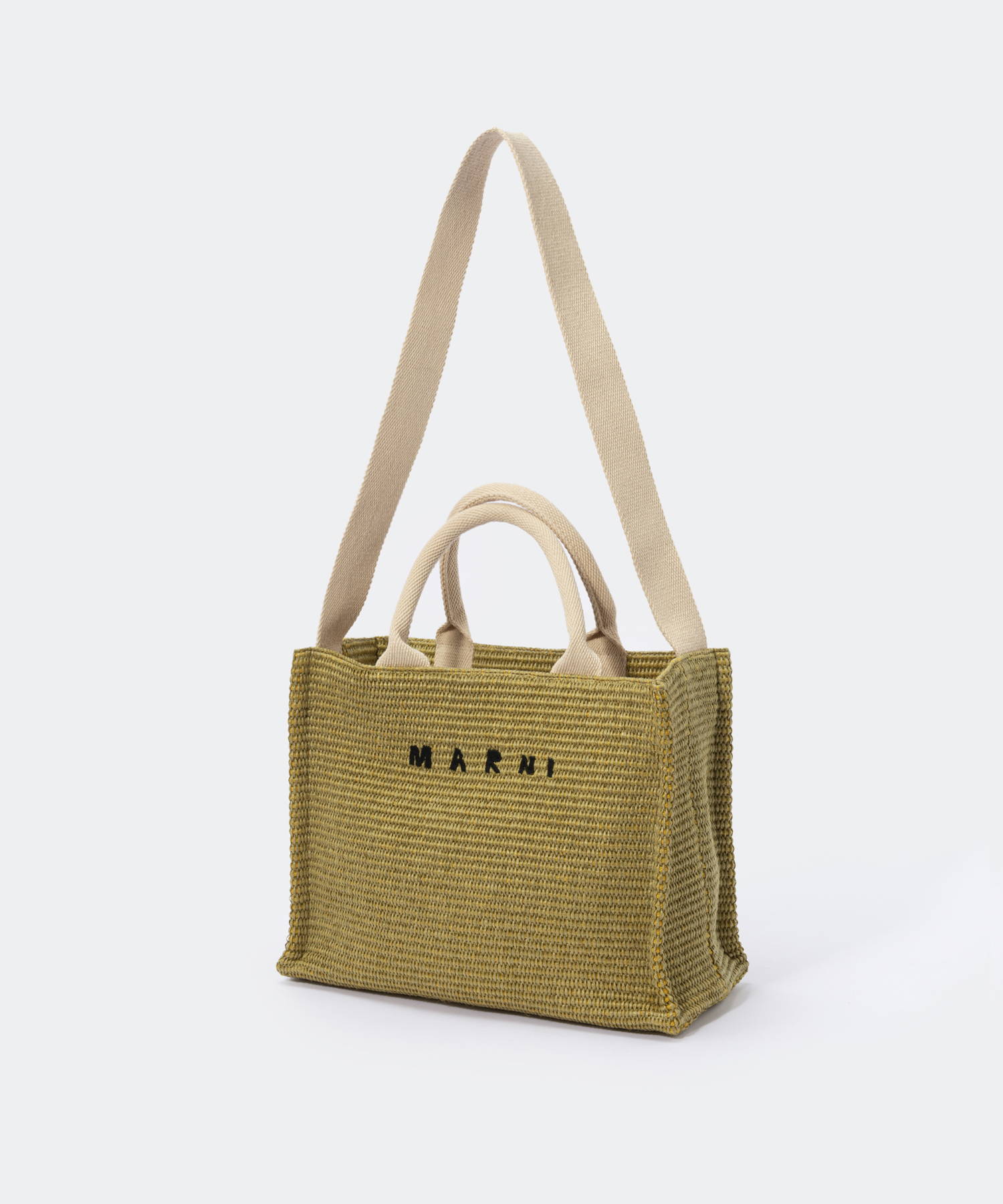 MARNI マルニ SMALL RAFFIA-EFFECT TOTE BAG ラフィアエフェクト