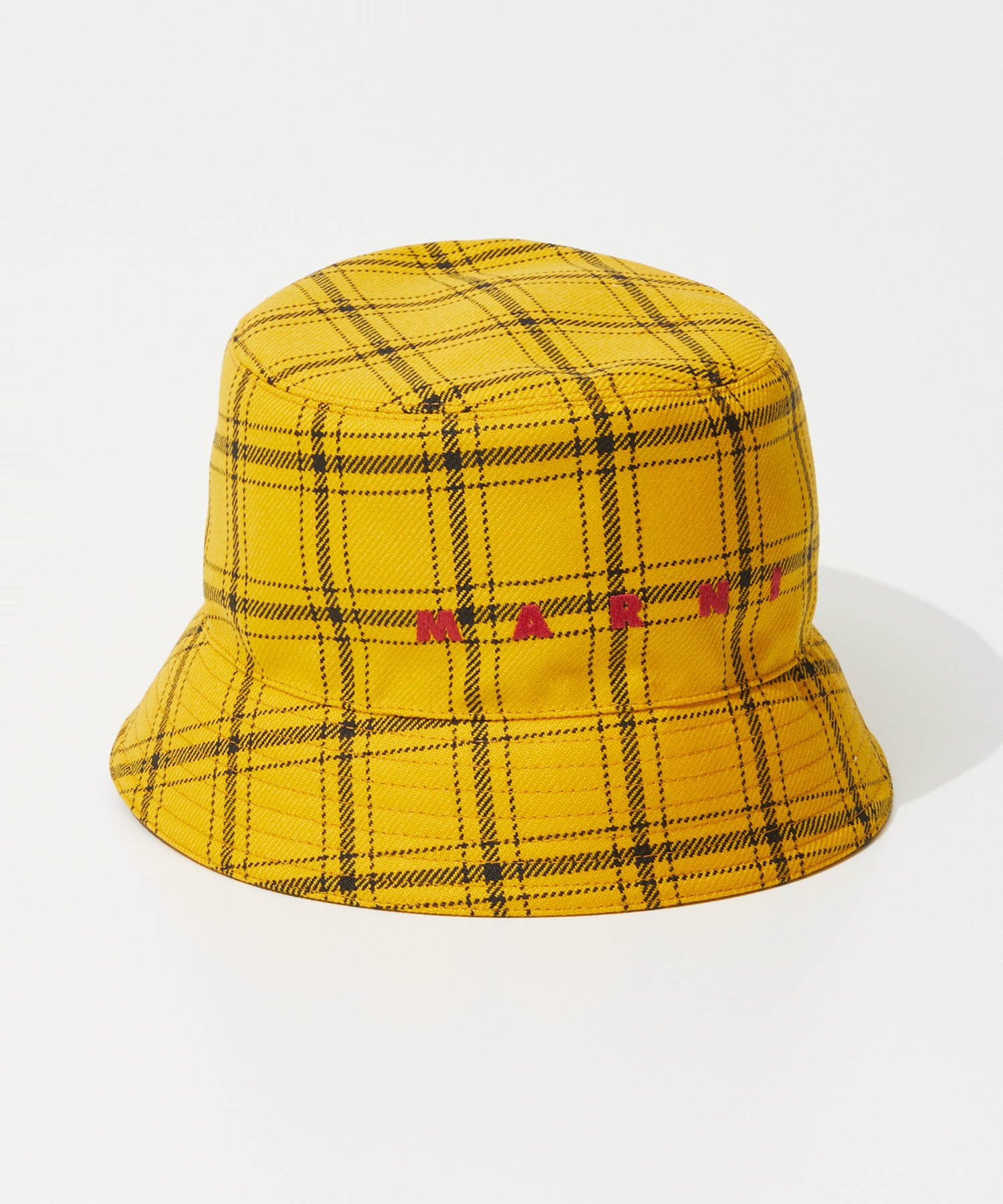 新品 マルニ ロゴバケットハット パイル ライム Sサイズ MARNI マルニ パイル地 ロゴ バケットハット/バケハ