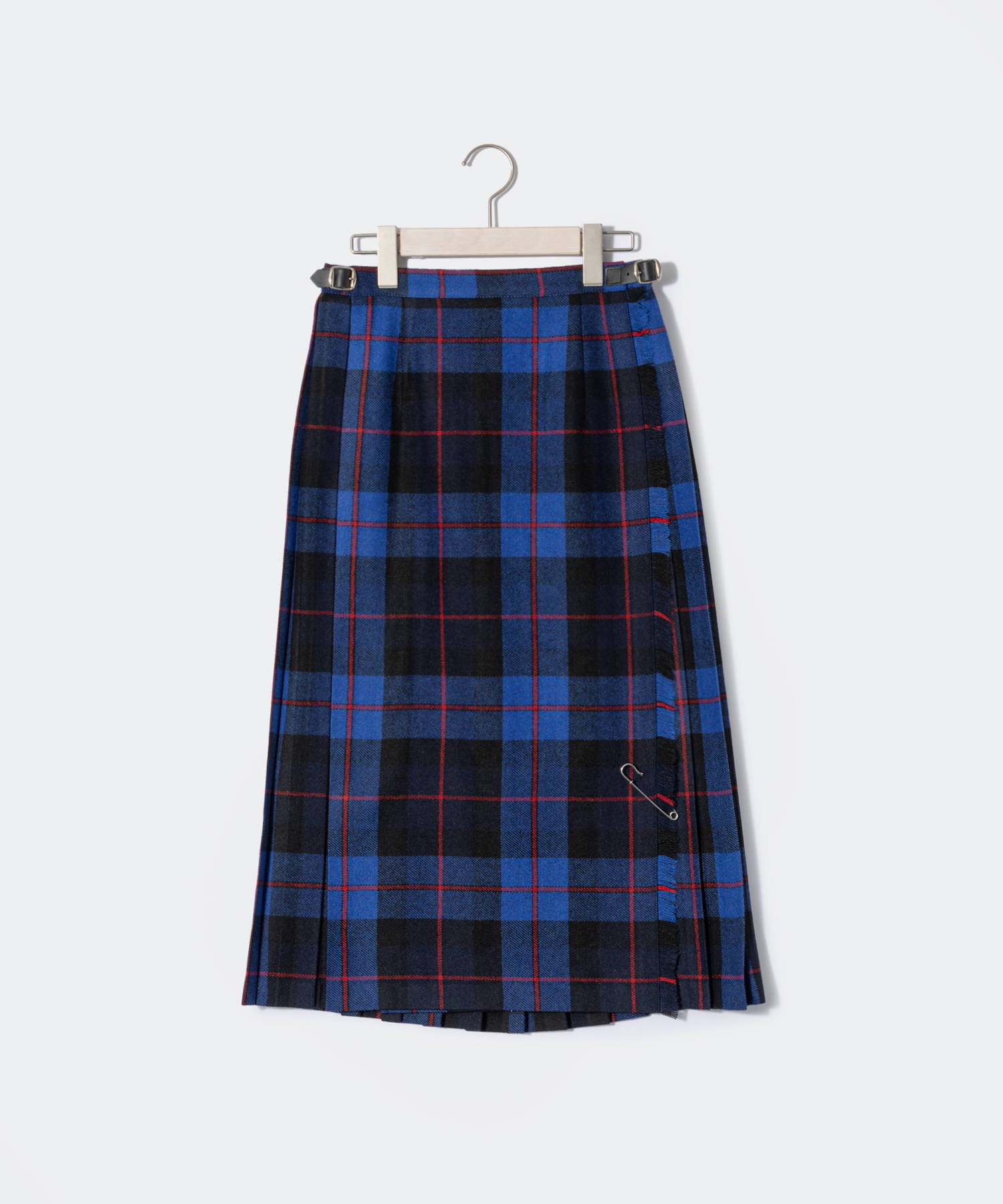 極美品オニールオブダブリン　キルトスカート 38 ブルー　チェック O'NEIL of DUBLIN（オニールオブダブリン） [B] 【SALE・セール】 O