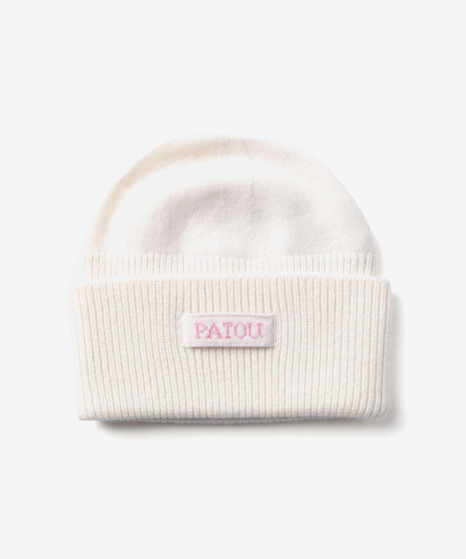 パトゥ PATOU WOOL CASHMERE BEANIE ウール カシミア ビーニー AC0788041 ニット帽 ロゴ レディース 帽子 | PATOU | 01