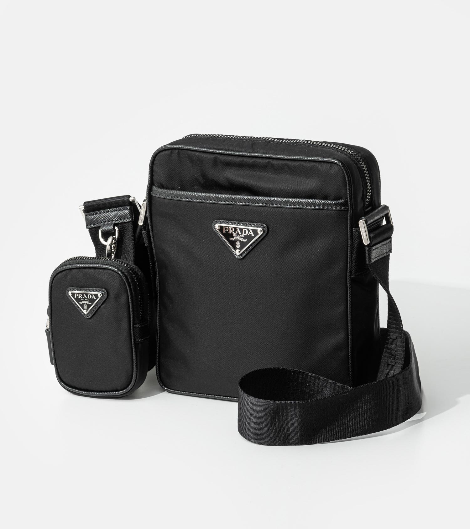 PRADA ショルダーバッグ リナイロン レザー 2VH112 2DMH PRADA プラダ 2VH112 2DMH ショルダーバッグ メンズ レディース