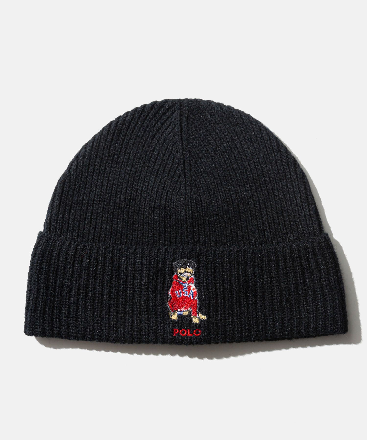 ポロ ラルフ ローレン POLO RALPH LAUREN usa dog beanie USA ドック ビーニー PC1465 ニット帽 ポロベア メンズ 帽子 爆買 | POLO RALPH LAUREN | 01