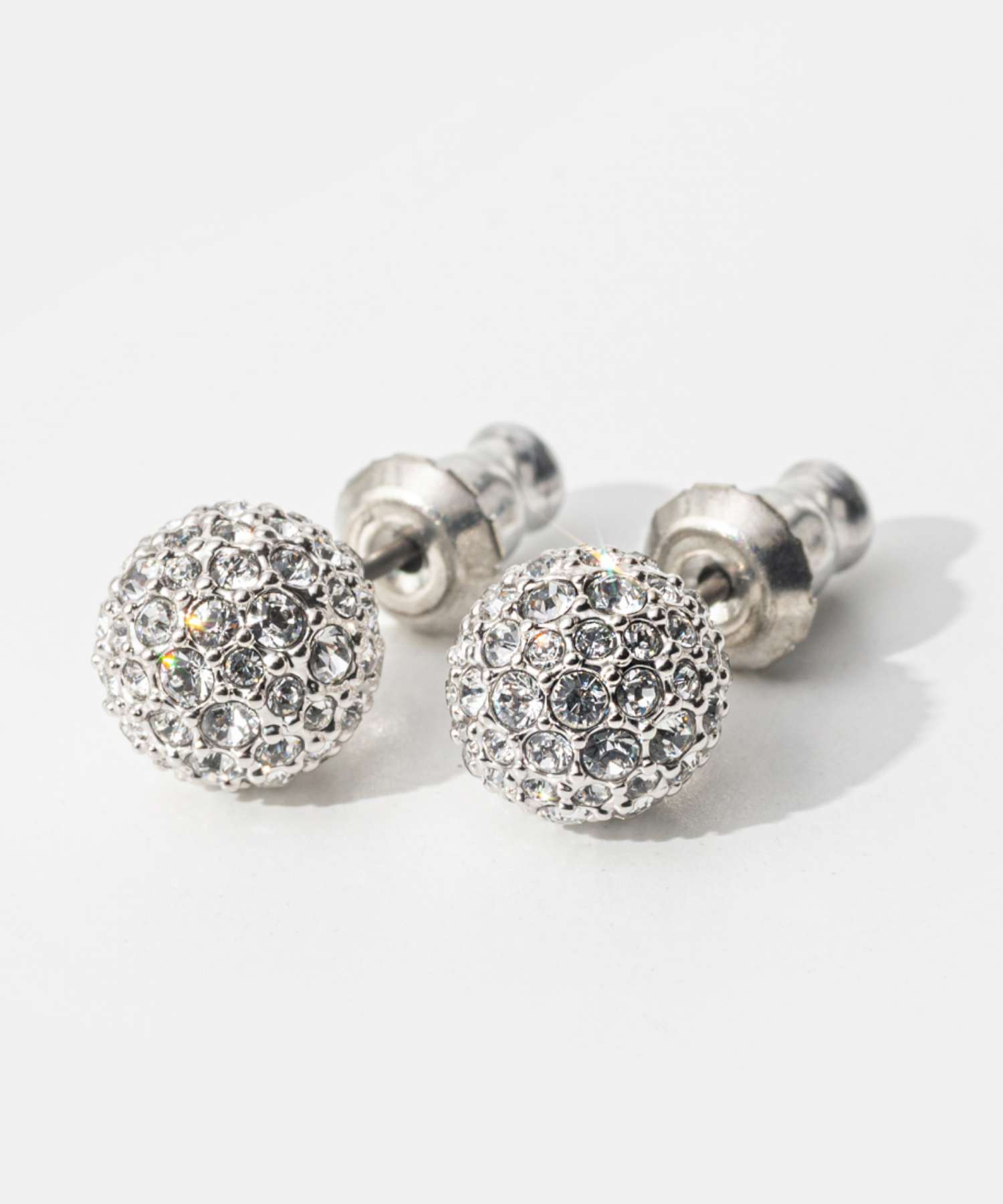 swarovski Dextera stud earrings 5700290 ピアス Dextera stud earrings, Round cut, Sphere, White, Rhodium