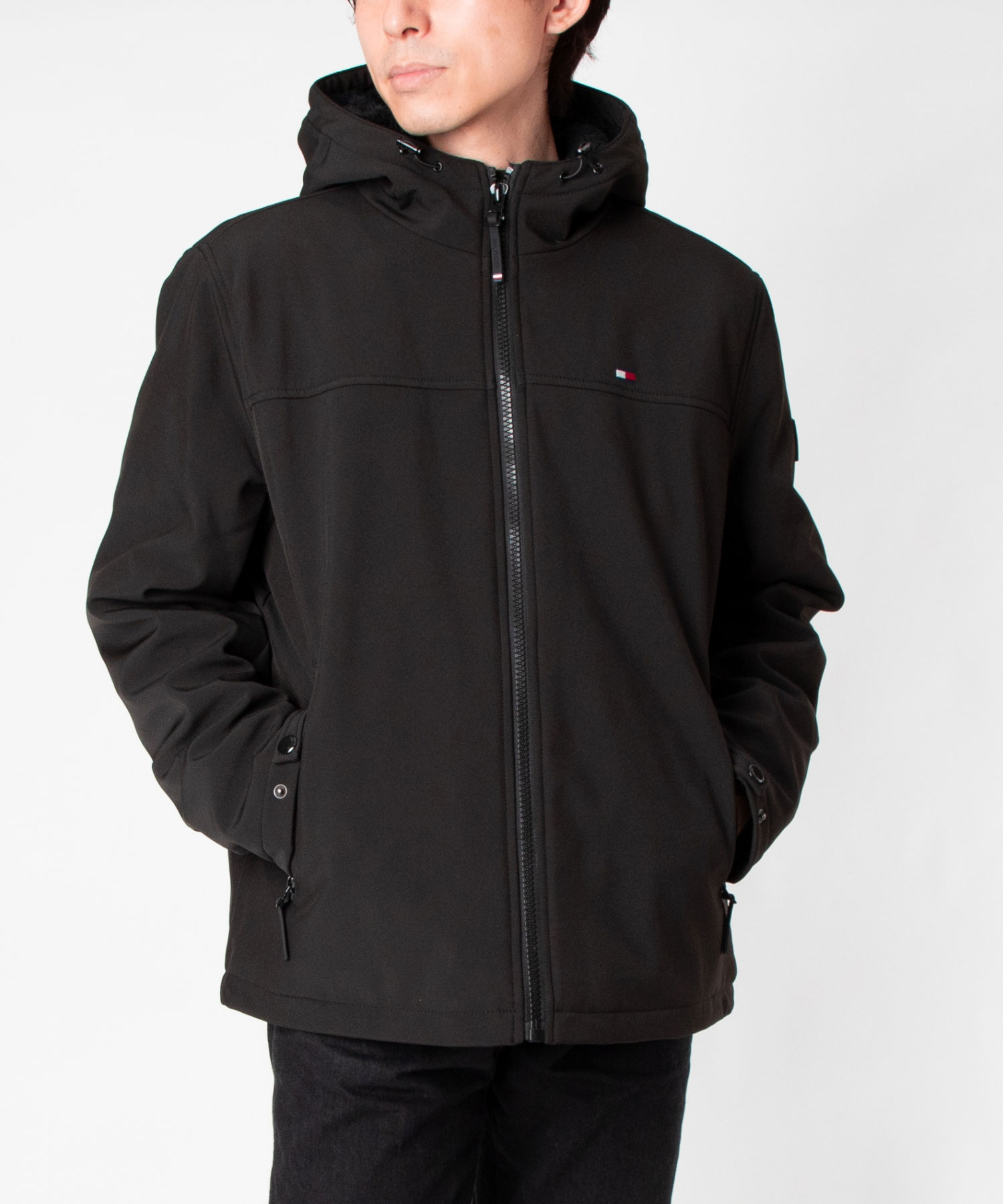 トミーヒルフィガー TOMMY HILFIGER FILLED SOFT SHELL フィールド ソフト シェル 156AP477 ジャケット ジップアップ 裏ボア ロゴ メンズ アウター 爆買 | TOMMY HILFIGER | 01