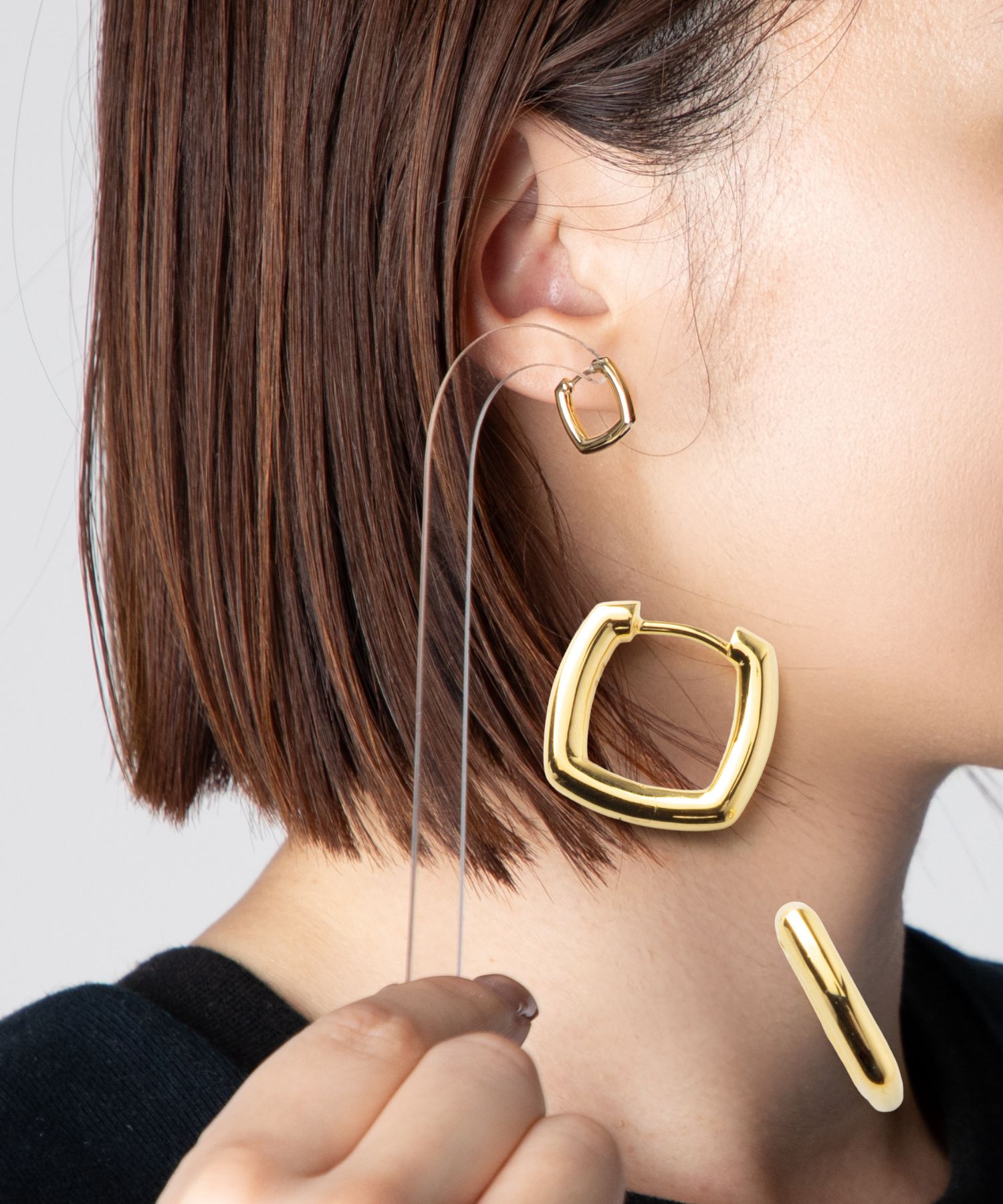 トムウッド TOM WOOD FRAME HOOPS SMALL GOLD フレーム フープ