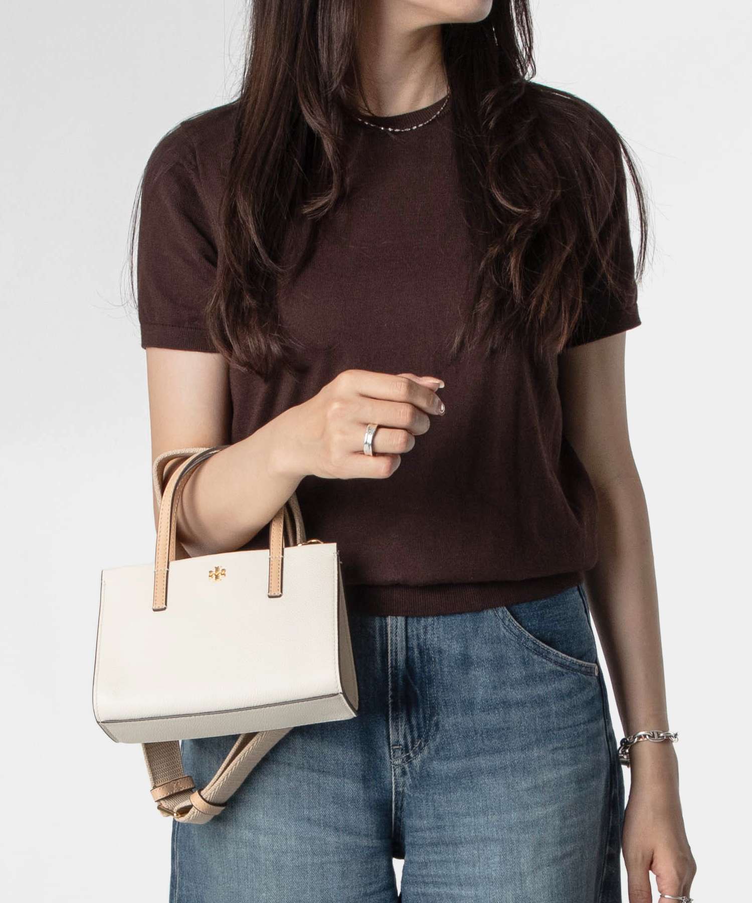 トリーバーチ BLAKE SMALL ミニ トート TORY BURCH（トリーバーチ） TORY BURCH Blake Color Block Pebble