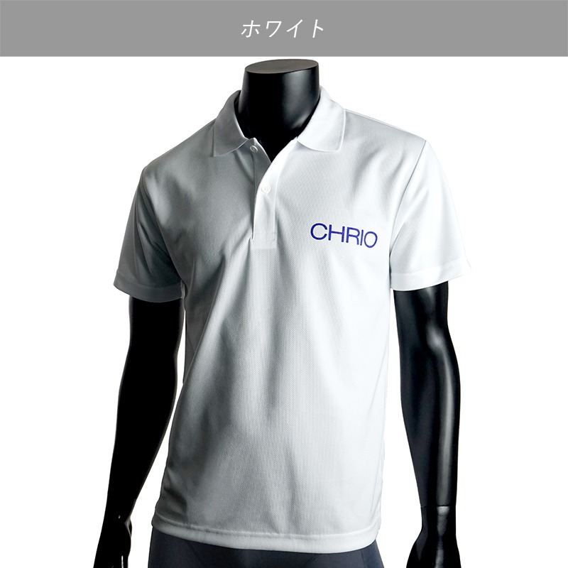 クリオ ポロシャツベーシック 黒 白 紺 ラック ホワイト ネイビー 半袖メンズ ショートスリーブ SS S M L XL トレーニングウェア 軽量