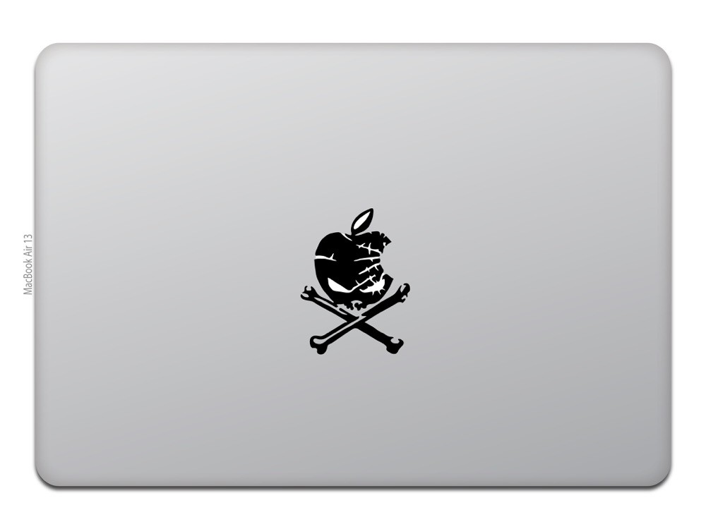MacBook Air シルバー 猫のステッカー付き MacBook Air / Pro マックブック ステッカー シール スカル