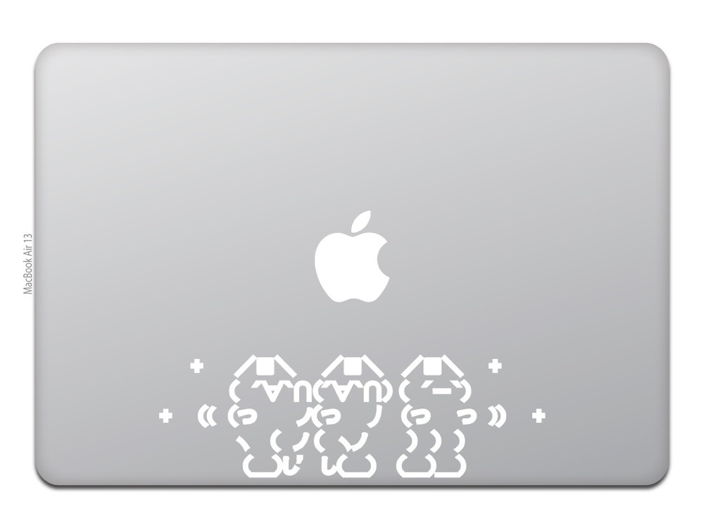 MacBook Air シルバー 猫のステッカー付き MacBook Air / Pro マックブック ステッカー シール 猫 おにぎり