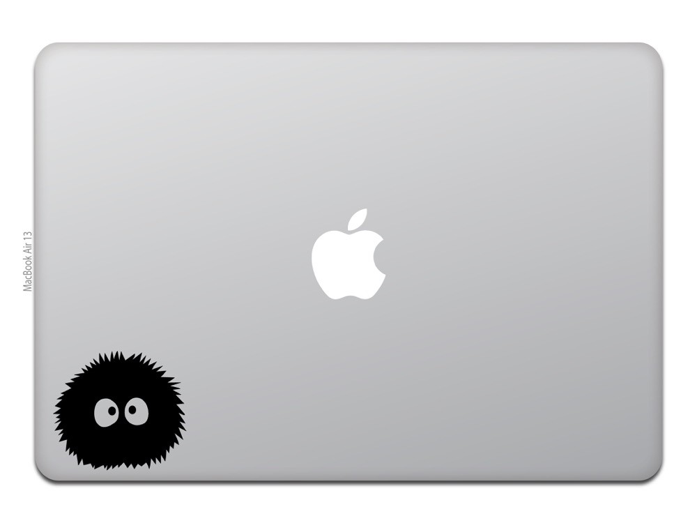 MacBook Air シルバー 猫のステッカー付き MacBook Air / Pro マックブック ステッカー シール 猫 黒猫