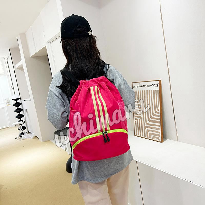 ランドリーバッグ ナップサックタイプ 無地 軽量 軽い ナイロン ナップザック！修学旅行 合宿 部活動 野外活動に！丸まる便利 バッグ 