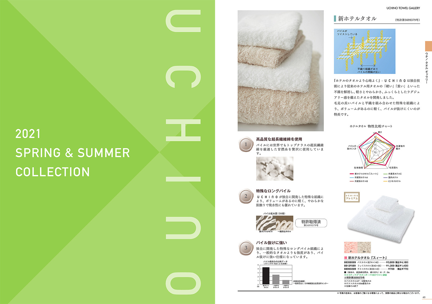 UCHINO (SALE) バスタオル 新ホテルタオル スィート 約74×140cm