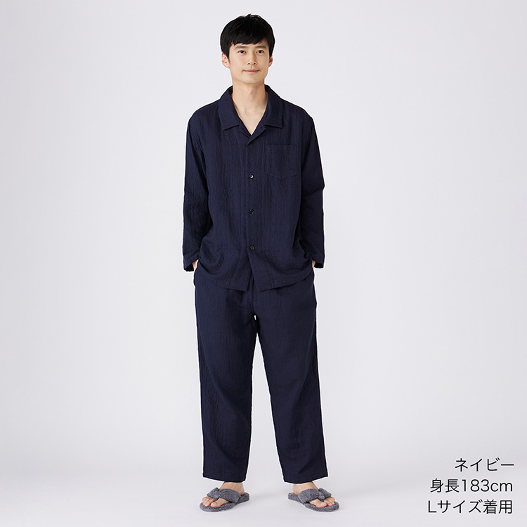 ⭐︎新品⭐︎未使用品⭐︎UCHINOマシュマロガーゼ　パジャマ半袖　Ｌサイズ UCHINO マシュマロガーゼ パジャマ メンズ M/L【在庫限り】 | ねごこち