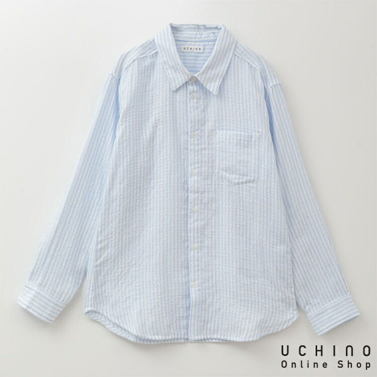 UCHINO マシュマロガーゼベーシックストライプシャツ ユニ